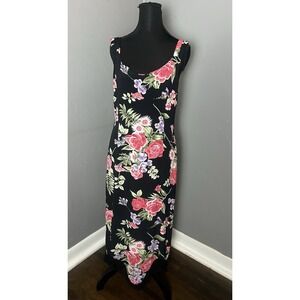 Floral Dress Size S flowy 100 Rayon Sleeveless Midi dream drape spring summer